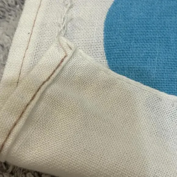 Vtg 60s/70s linen flower power bedspread? Fabric? King size - Picture 3 of 6